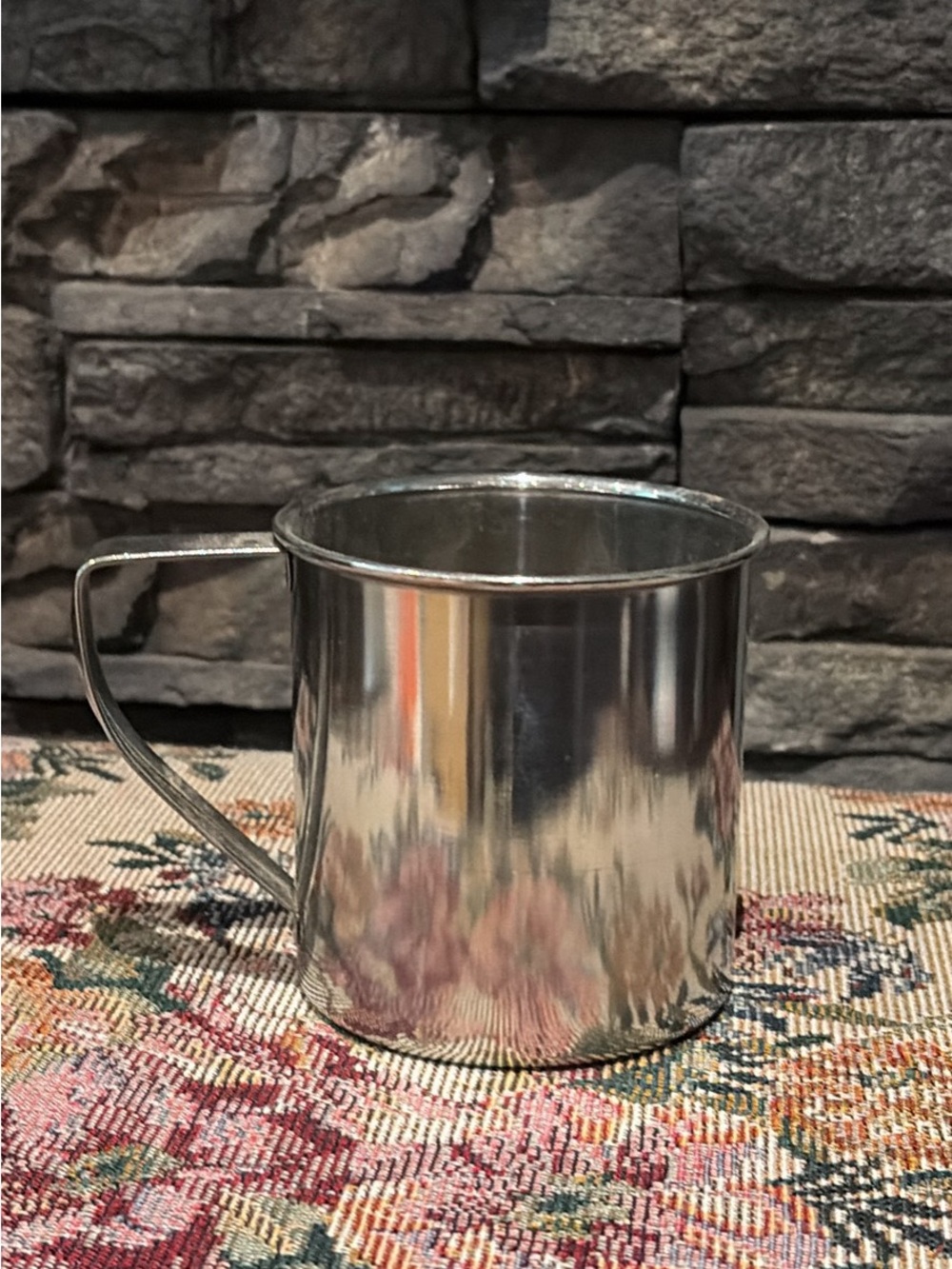 Stainless Steel Camping Mug - Polished Silver